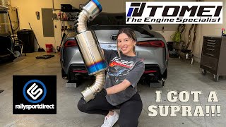 MK5 Supra Tomei Dual Exhaust Install  Sound clips [upl. by Lertnahs]