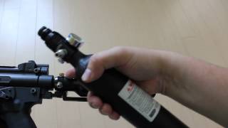 DRC Paintball converting Tippmann A5 to mag fed marker [upl. by Tnek]