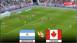 🔴LIVE  ARGENTINA vs CANADA I COPA AMERICA 2024 I SEMI FINAL FULL STREAMING I eFOOTBALL PES 21 [upl. by Jonas]