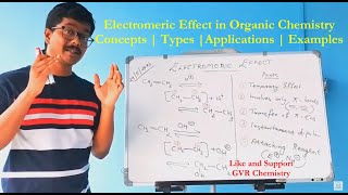 Electromeric Effects in Organic Chemistry English Class  Concepts Types  ApplicationsExamples [upl. by Harsho]