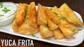 Yuca Frita y Salsa de Cilantro  Cocina Con Fujita [upl. by Ocimad]