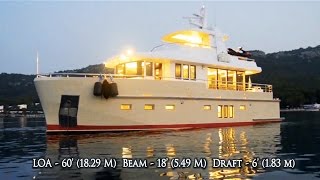 BERING 60 DZAM ON SALE Steel Luxury Explorer Trawler Yacht [upl. by Avivah]