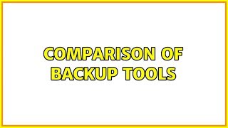 Ubuntu Comparison of backup tools [upl. by Nilreb]