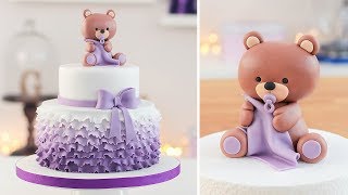 Easy Baby Shower Cake  Bear cake Topper  Tan Dulce [upl. by Urd]