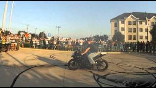 Motorcycle Burnout Contest [upl. by Ahsatsan]