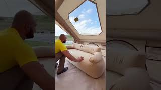 Camping with inflatable tent house shortsvideo [upl. by Aidekal]