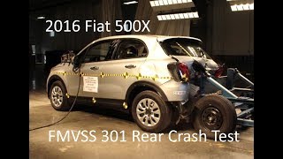 20162020 Fiat 500X FMVSS 301 Rear Crash Test 50 Mph [upl. by Ahsed]