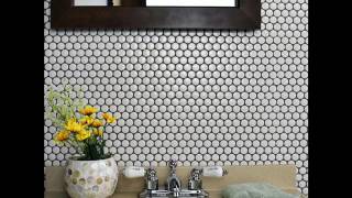 Grey Matte Penny Round Porcelain Mosaic Tile [upl. by Fishman304]