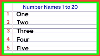 Number Names 1 to 20  1 to 20 Numbers with Spelling  Number Names  1 to 20 [upl. by Sherilyn]