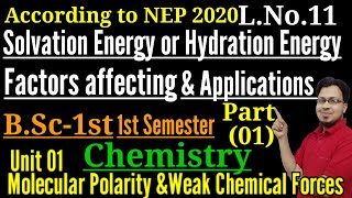 Solvation EnergyorHydration Energy Factors affectingampApplications Unit 01BScfirst year semester P1 [upl. by Goerke]