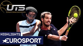 Richard Gasquet v Dustin Brown  Highlights  Ultimate Tennis Showdown  Eurosport [upl. by Ainahpets77]