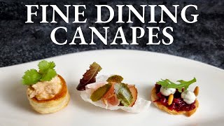 My Favorite New Years Eve Canapes  Fine Dining Finger Food [upl. by Kcirneh]