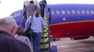 Boarding a plane at Burbank [upl. by Ahsiekram]