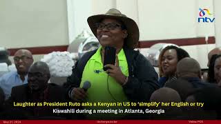 Laughter as President Ruto asks Kenyan lady in US to ‘simplify’ her English [upl. by Lundin]