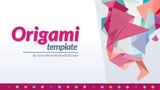 Free Powerpoint Template  Origami Purple Pink amp Grey [upl. by Zitvaa]