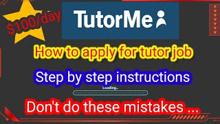 tutor me how to applytutorme registration process tutor me account kaise banaye tutorme [upl. by Einafpets]