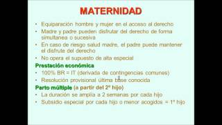 umh1909 201213 Lec004 Subsidio por Maternidad 13 [upl. by Masha]