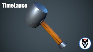 3D Stylized Hammer Modeling  Timelapse [upl. by Loftus]