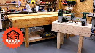 Woodworking Workbench Solid Strong Easy to build Cheap to Make Last a Life time [upl. by Yesrej]