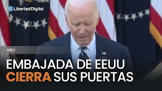 ESTADOS UNIDOS  Cierra la embajada americana en Kiev ante posibles bombardeos rusos [upl. by Arrim]