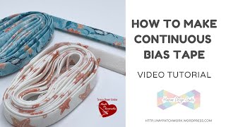 How to make continuous bias tape  video tutorial [upl. by Orman9]