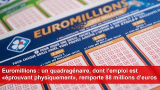 Euromillions  un quadragénaire remporte 88 millions d’euros [upl. by Leiand]