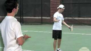 Topspin Tennis Forehand Progressions Step 2 Racket Back [upl. by Hsirrap]