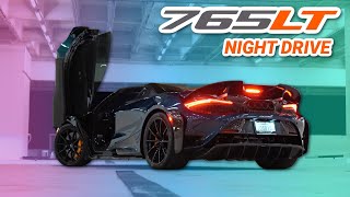 765LT SPIDER MIAMI NIGHT DRIVE  CINEMATIC 4K [upl. by Zohar]