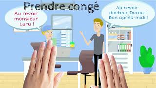 Unité 1  Les salutations  vidéo 03 quotPrendre congéquot [upl. by Yelrac259]