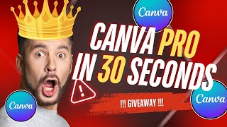 CANVA PRO IN 30 SECONDS  Get Canva pro team invite link  Canva pro team invitation link 2024 [upl. by Eelirol365]