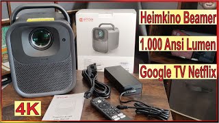 Seal Pro  4K Heimkino Beamer mit 1000 Ansi Google TV amp Netflix bis 200 Zoll Bluetooth Etoe 2024 [upl. by Tressia]