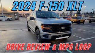 2024 Ford F150 XLT 27l First drive impression and MPG loop lots of upgrades vs 2023 [upl. by Ahsaeym437]