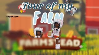 🐄 Tour of my farm in farmstead 🐔 MUST WATCH roblox farmstead [upl. by Oretos68]