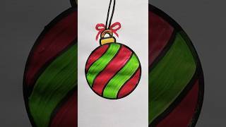 Christmas Ball Ornaments Acrylic Painting For Kids christmas ornaments painting trending shorts [upl. by Nuahsal]