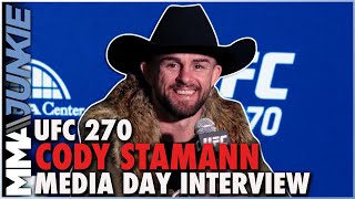 Cody Stamann Said Nurmagomedov a big name despite no Khabib relation  UFC270 media day [upl. by Bil]