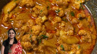 Cauliflower and Potato Gravy  காலிஃபிளவர் உருளைக்கிழங்கு கிரேவி  Aloo Gobi Gravy  Suvaithiru [upl. by Kiehl343]