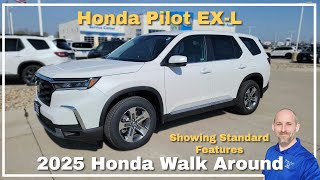 2025 Honda Pilot EXL Walkaround Standard Features Demo [upl. by Neffets]