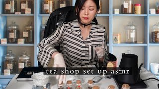 ASMR Role Play Setting up the Tea shop with Nitrile gloves almost no talking lol [upl. by Herzig]