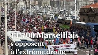 Plus de 11 000 Marseillais ont défilé contre l’extrême droite [upl. by Ver]