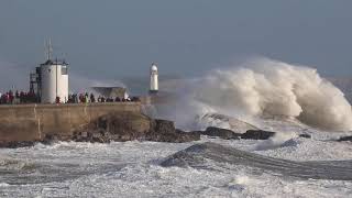 Ex Hurricane Ophelia Batter Porthcawl Pier [upl. by Nickie]