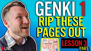 GENKI 1 Lesson 3  Part One  Japanese VERB CONJUGATION [upl. by Ordnazil]