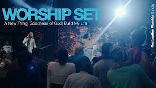 WORSHIP SET 8424  A New Thing Goodness of God Build My Life [upl. by Anoli]