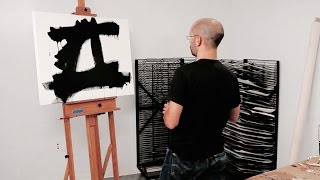 How to paint like Franz Kline – with Corey DAugustine  IN THE STUDIO [upl. by Nylodam]