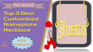 Top 3 Best Customized Nameplate Necklace Review  Personalized Name Necklace [upl. by Annadroj]