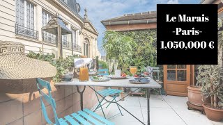 LOVE THAT TERRACE For Sale Provence style apartment in the heart of Le Marais Paris [upl. by Theone500]