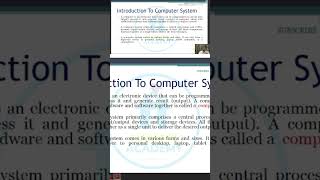 WHAT IS COMPUTER SYSTEM  Class 11th cs ch 1  cbseclass11cs class11cs cbse [upl. by Herbert]