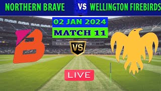 Northern Brave vs Wellington Firebirds  NB vs WF  11th Match of Super Smash 202324 Live [upl. by Christyna]