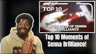 Top 10 Moments of Ayrton Senna Brilliance  F1 Reaction [upl. by Placeeda340]