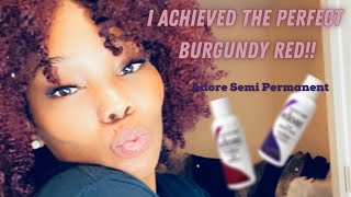 I Mixed These 2 Colors To Get The Perfect BurgundyAdore Semi Permanent Natural Hair [upl. by Enillebyam357]