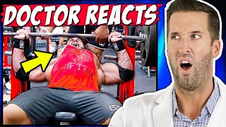 ER Doctor REACTS to Most PAINFUL Gym Fails Ever [upl. by Gebler]